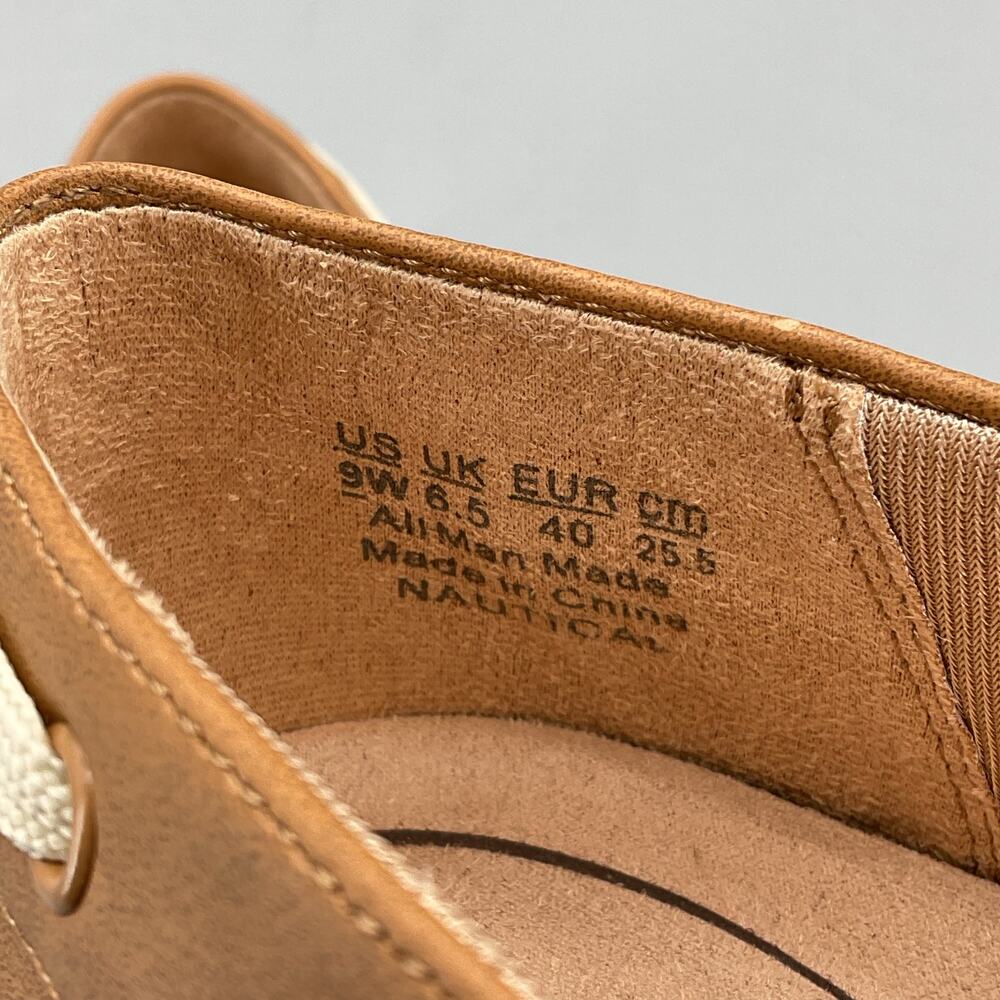 NEW Lifestride Women’s Nellie Boat Shoes Tan Size 9W - Picture 6 of 10